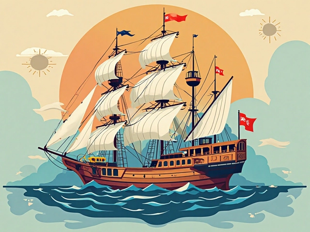 AI generated 16th century ship illustration